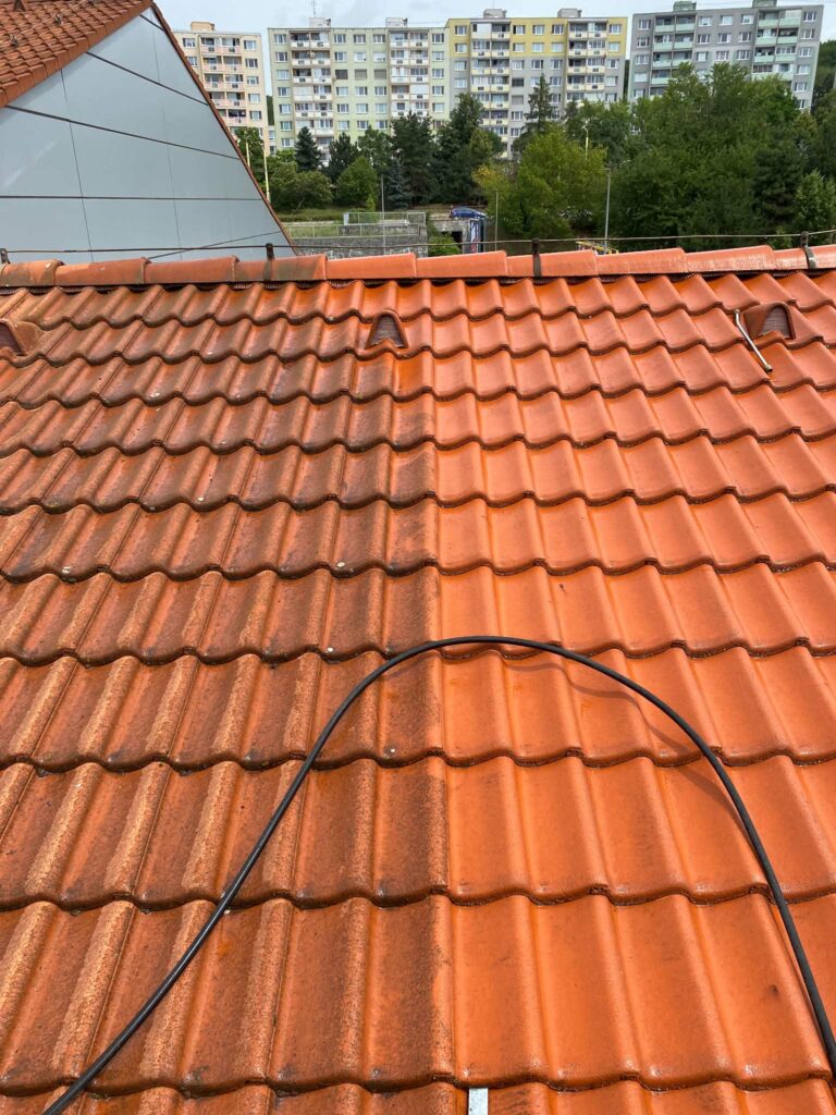 Čistenie strechy — Záber z realizácie